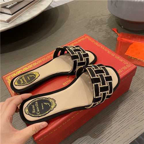 High Quality Luxury Rene Caovilla Flat Slippers product detail