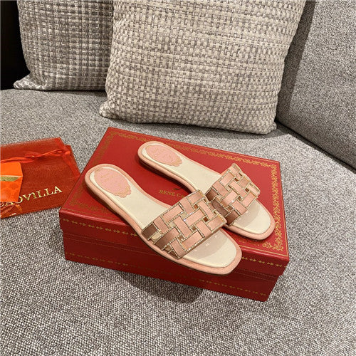 High Quality Luxury Rene Caovilla Flat Slippers – Style 49926