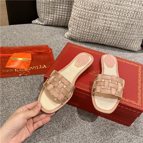 High Quality Luxury Rene Caovilla Flat Slippers – Style 49926 product detail