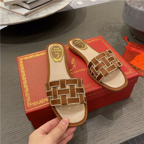 High Quality Luxury Rene Caovilla Flat Slippers – Style 75910 alternate view