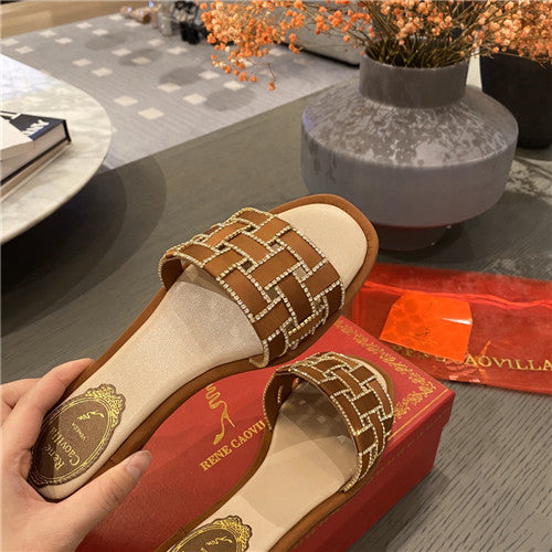 High Quality Luxury Rene Caovilla Flat Slippers – Style 75910 product detail