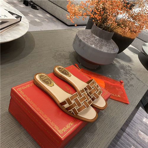 High Quality Luxury Rene Caovilla Flat Slippers – Style 75910