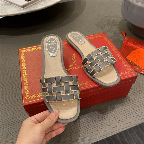 High Quality Luxury Rene Caovilla Flat Slippers – Style 46534 alternate view