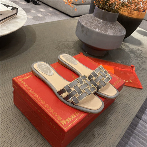 High Quality Luxury Rene Caovilla Flat Slippers – Style 46534