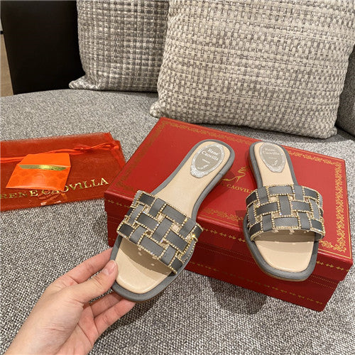 High Quality Luxury Rene Caovilla Flat Slippers – Style 46534 product detail