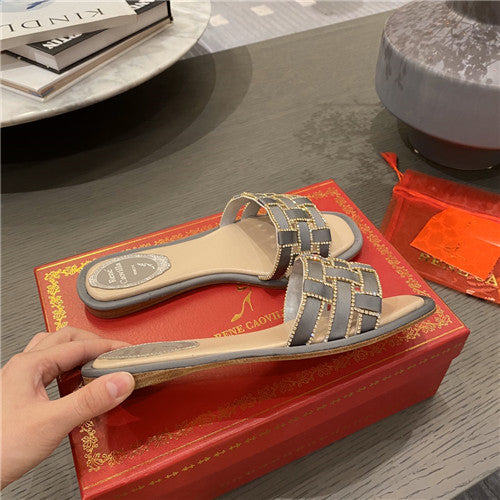 High Quality Luxury Rene Caovilla Flat Slippers – Style 46534 product detail