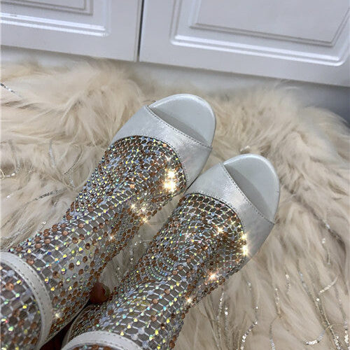 High Quality Luxury Rene Caovilla Boots Open Toe Sandals product detail