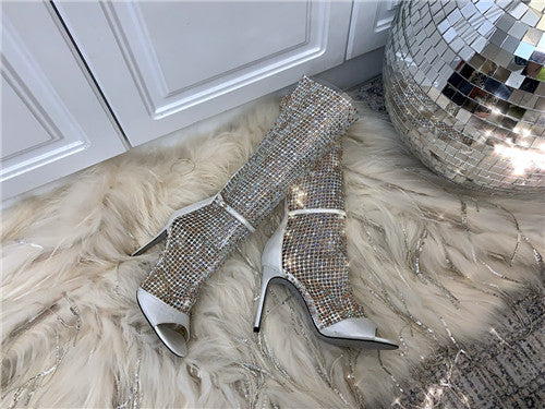 High Quality Luxury Rene Caovilla Boots Open Toe Sandals alternate view