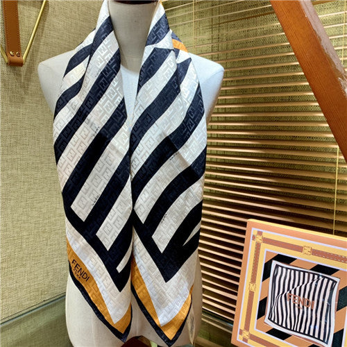 High Quality Luxury Fendi Silk Scarf Womens – Style 26014 alternate view