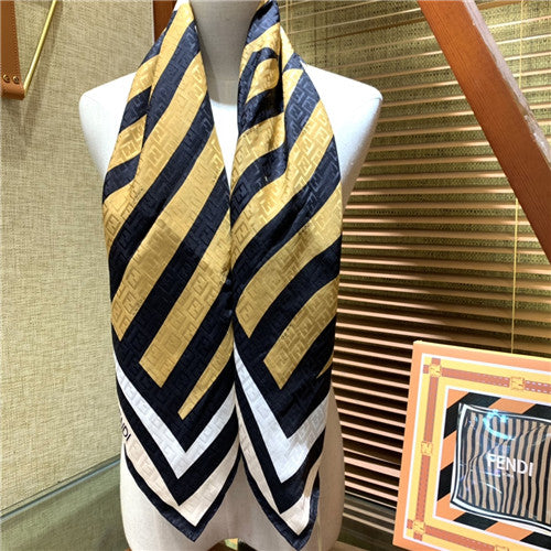 High Quality Luxury Fendi Silk Scarf Womens – Style 26011 alternate view