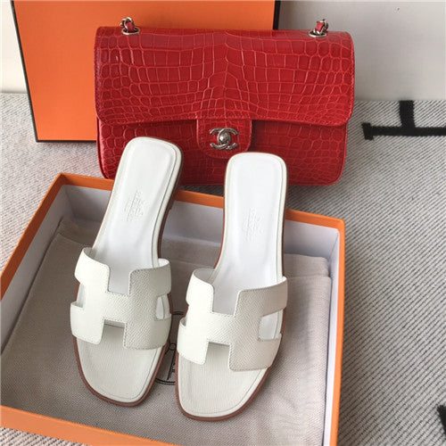 High Quality Luxury Hermes Flat Slippers Womens – Style 07747