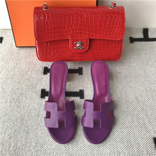High Quality Luxury Hermes Flat Slippers Womens – Style 06051 alternate view