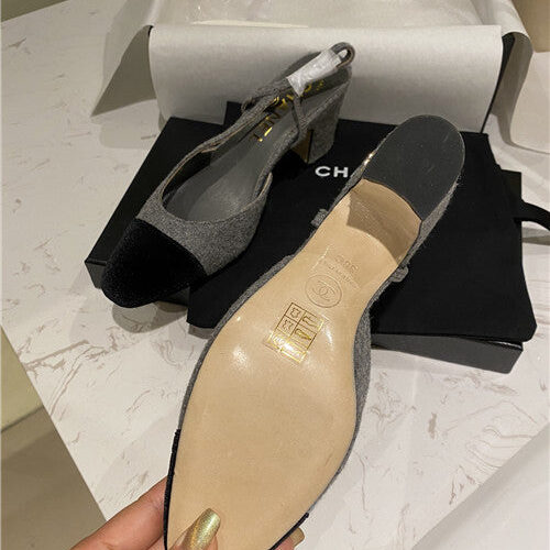 High Quality Luxury Chanel Slingback Heels Sandals – Style 80262 product detail