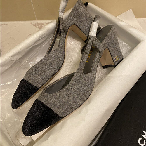 High Quality Luxury Chanel Slingback Heels Sandals – Style 80262 alternate view