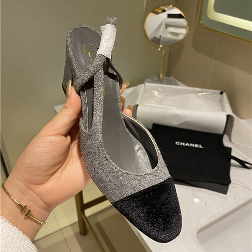 High Quality Luxury Chanel Slingback Heels Sandals – Style 80262 product detail