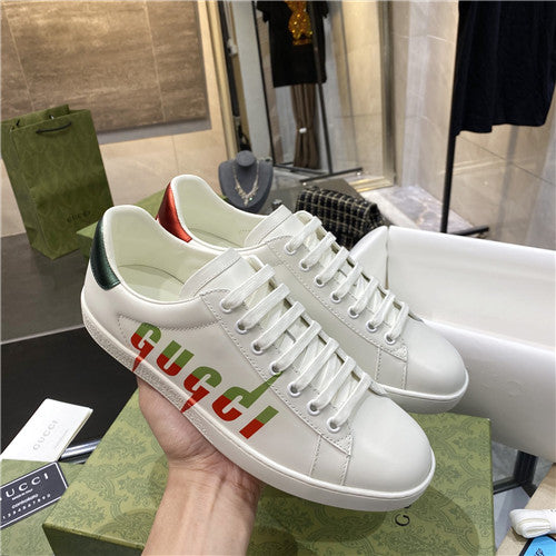 High Quality Luxury Womens Gucci White Leather Sneakers – Style 06931