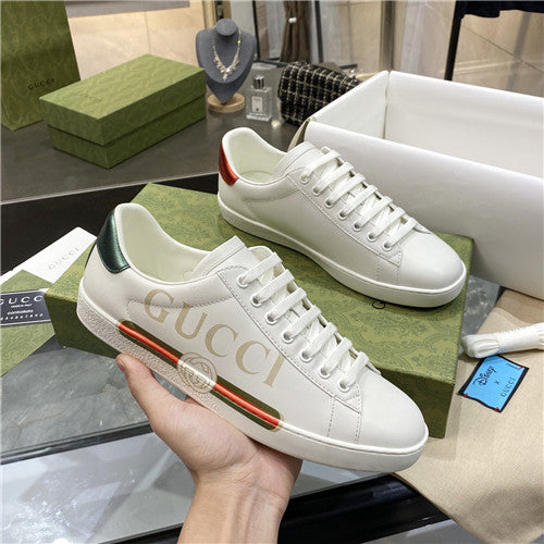 High Quality Luxury Womens Gucci White Leather Sneakers