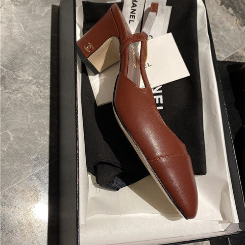 High Quality Luxury Chanel Slingback Heels Sandals – Style 11334 product detail