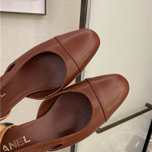 High Quality Luxury Chanel Slingback Heels Sandals – Style 11334 product detail