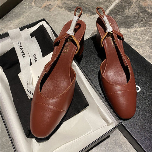 High Quality Luxury Chanel Slingback Heels Sandals – Style 11334 alternate view