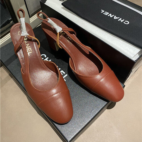 High Quality Luxury Chanel Slingback Heels Sandals – Style 11334 product detail
