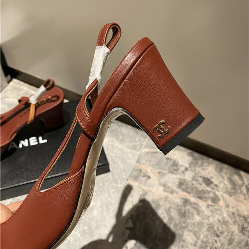High Quality Luxury Chanel Slingback Heels Sandals – Style 11334 product detail