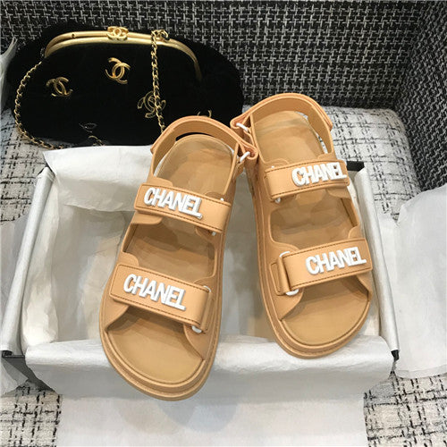 High Quality Luxury Chanel Velcro Sandals Women – Style 74246 alternate view