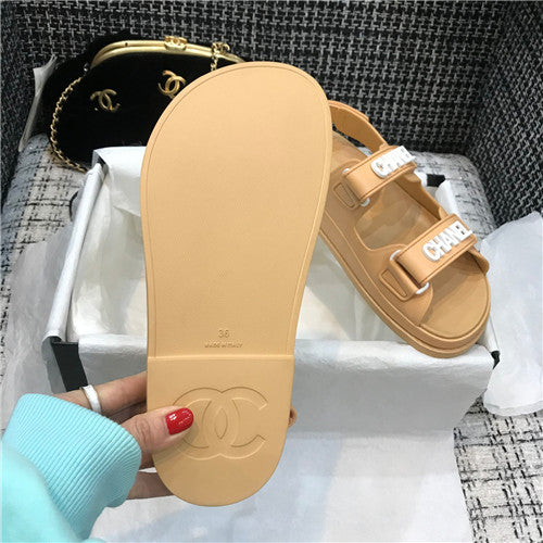 High Quality Luxury Chanel Velcro Sandals Women – Style 74246 product detail