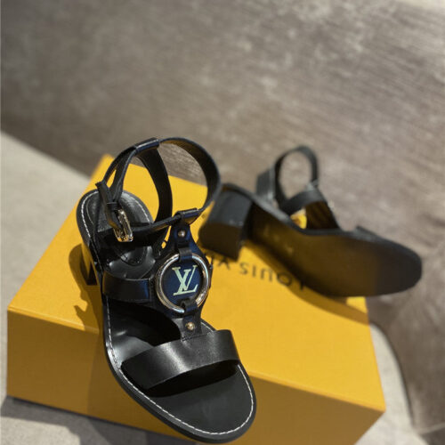 High Quality Luxury Louis Vuitton Chunky Heel Sandals – Style 29891 product detail