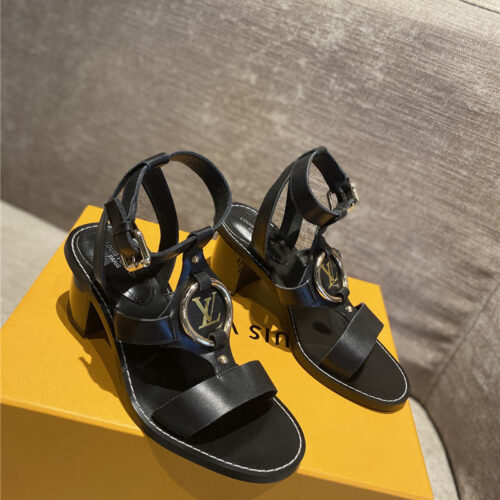 High Quality Luxury Louis Vuitton Chunky Heel Sandals – Style 29891
