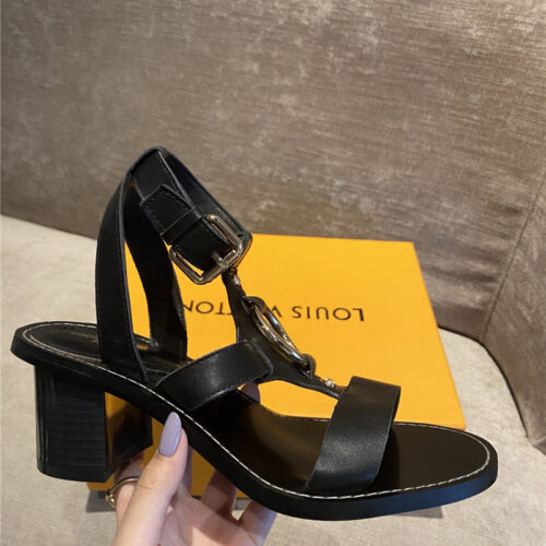 High Quality Luxury Louis Vuitton Chunky Heel Sandals – Style 29891 product detail