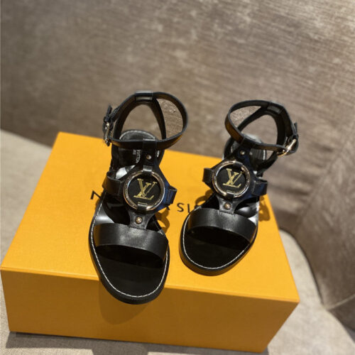High Quality Luxury Louis Vuitton Chunky Heel Sandals – Style 29891 product detail