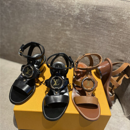 High Quality Luxury Louis Vuitton Chunky Heel Sandals product detail