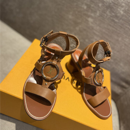 High Quality Luxury Louis Vuitton Chunky Heel Sandals alternate view