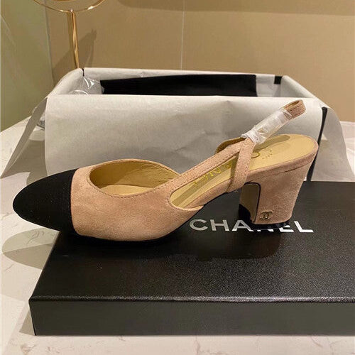 High Quality Luxury Chanel Slingback Heels Sandals – Style 14726 product detail