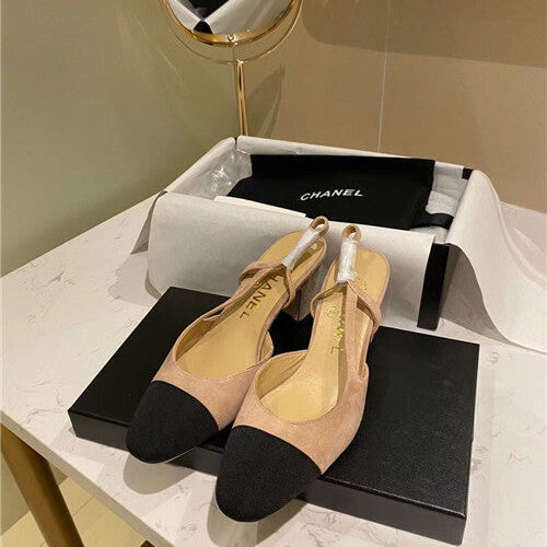 High Quality Luxury Chanel Slingback Heels Sandals – Style 14726 product detail