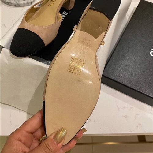 High Quality Luxury Chanel Slingback Heels Sandals – Style 14726 product detail