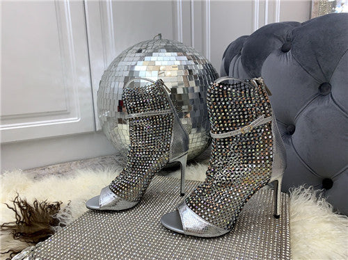 High Quality Luxury Rene Caovilla Heel Boots Sandals – Style 64038
