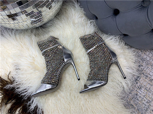 High Quality Luxury Rene Caovilla Heel Boots Sandals – Style 64038 alternate view