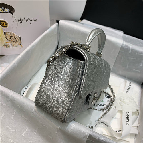 High Quality Luxury Chanel Silver Flap Bag product detail