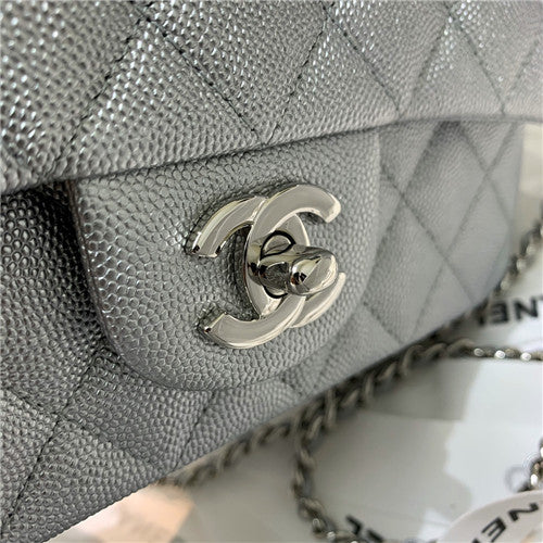 High Quality Luxury Chanel Silver Flap Bag product detail