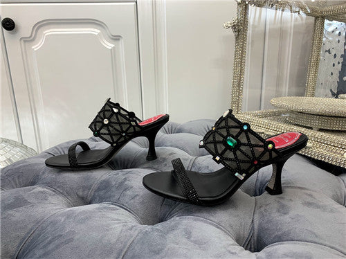 High Quality Luxury Rene Caovilla High Heels Sandals – Style 04678