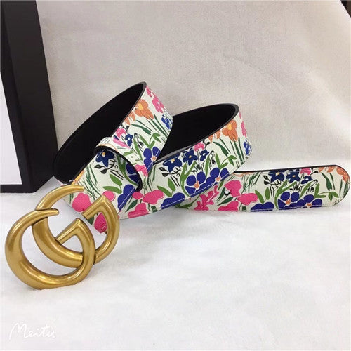 High Quality Luxury Gucci Print Belt Womens