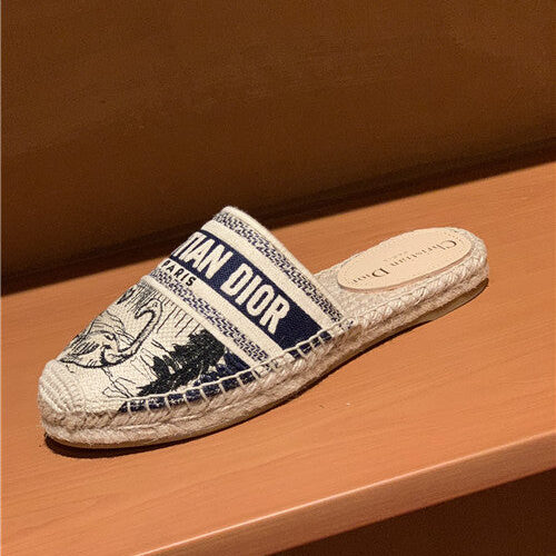 High Quality Luxury Dior Embroidered Slippers product detail