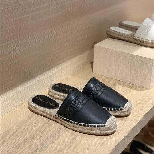 High Quality Luxury Dior Embroidered Slippers Womens
