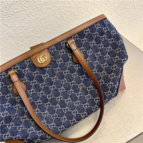 High Quality Luxury Gucci Denim Shopping Bag alternate view