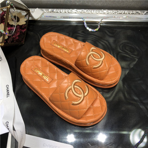 High Quality Luxury Chanel Embroidery Slippers