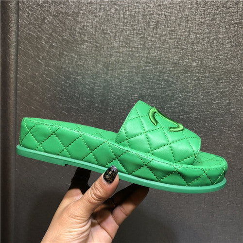High Quality Luxury Chanel Embroidery Slippers – Style 50182 product detail