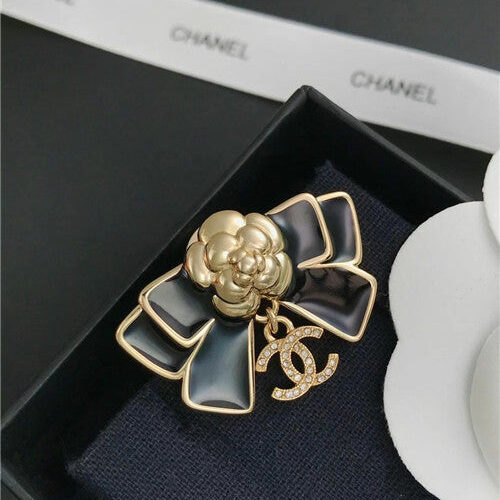 High Quality Luxury Chanel Bow Camellia Brooch alternate view
