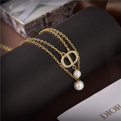 High Quality Luxury Dior Pearl Necklace – Style 50855 product detail